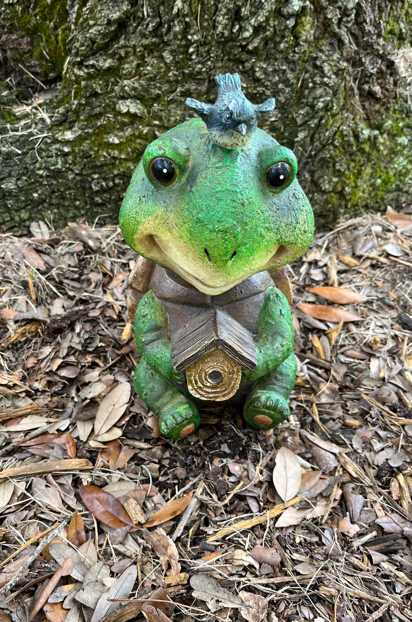 Bobble Head Frog Yard Decor