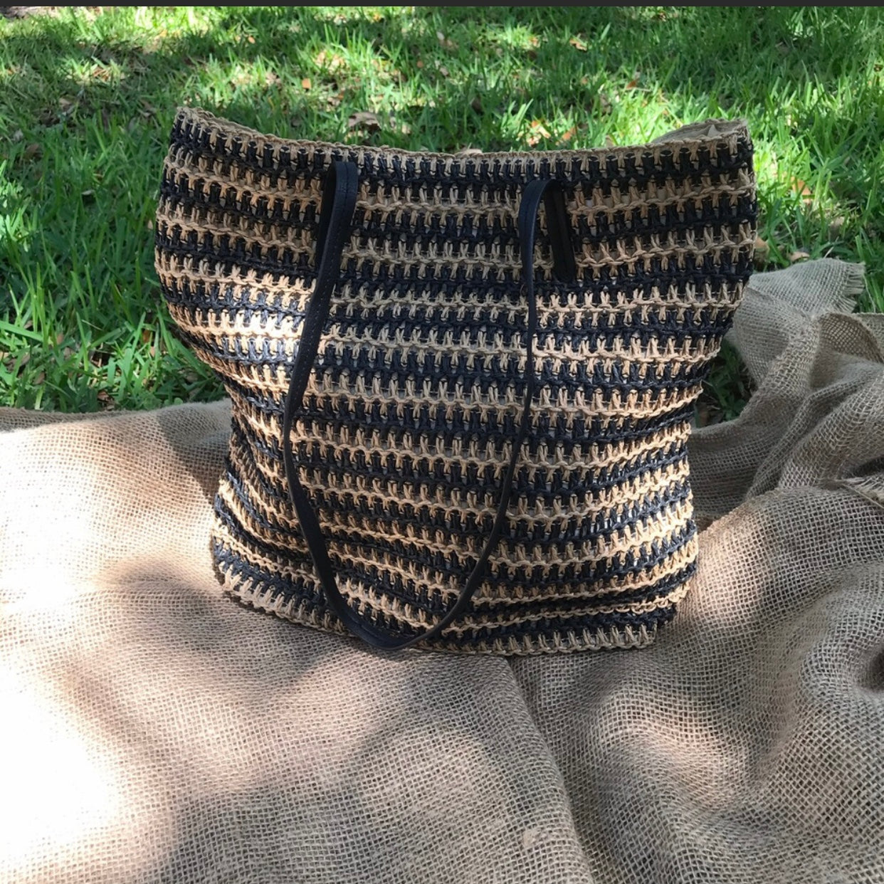 Black and Tan Tote Bag