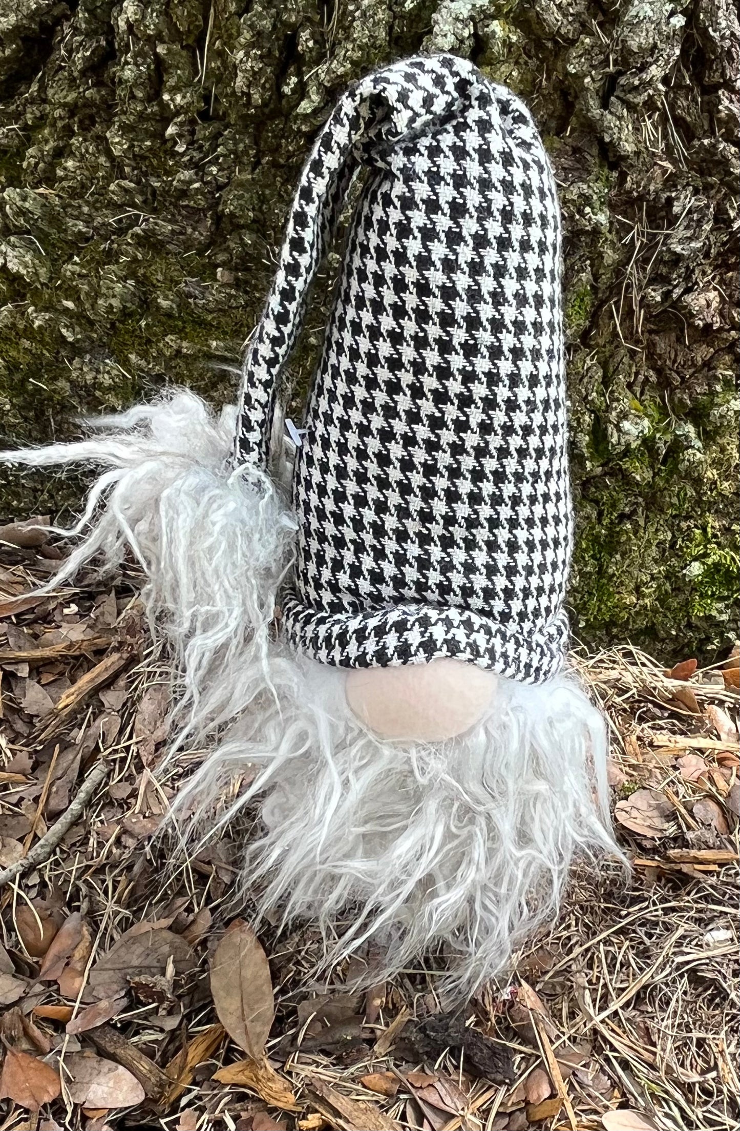 Black and White Plaid Gnome