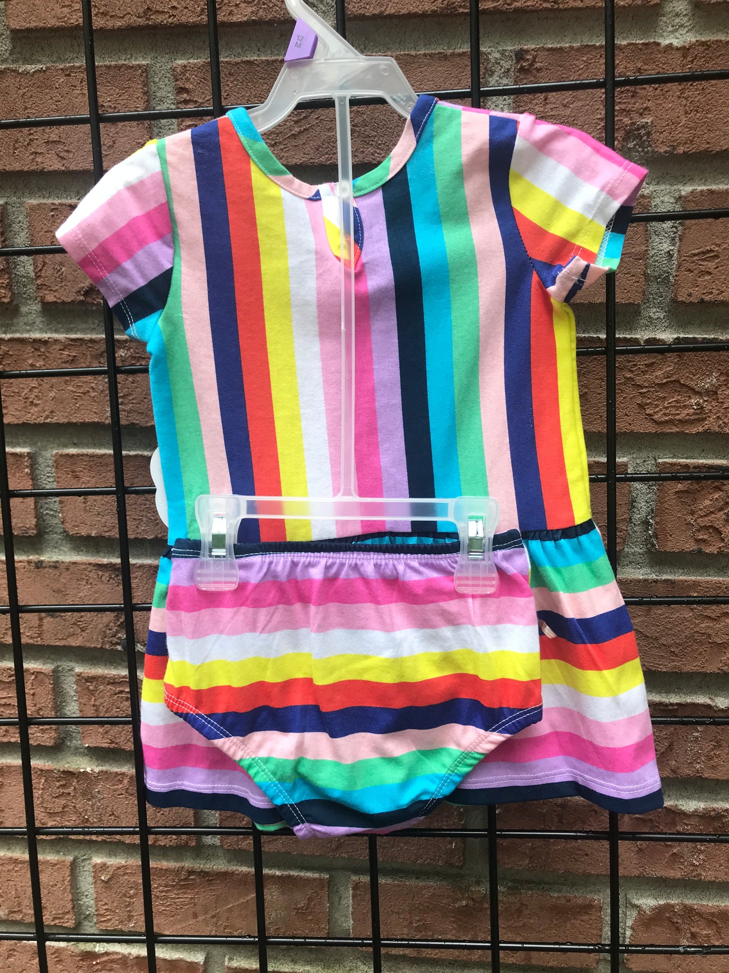 Multi Color Dress with Bloomers